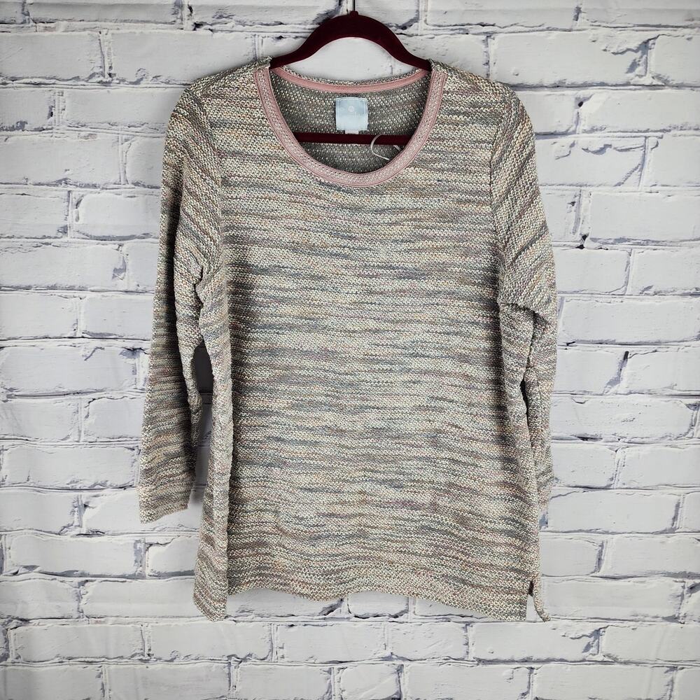 Sunday Sweater Women's 2X multi color pastel cozycore grandmacore cabincore